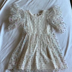 Girls polka dot tulle layered dress
